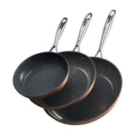 Glowkoo Frying Pan Set Non Stick 8 10 12 Inch Aluminum Skillets