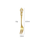 Glowkoo Gold Plated Stainless Steel Cutlery Spoon Fork Knife Set