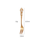 Glowkoo Gold Plated Stainless Steel Cutlery Spoon Fork Knife Set